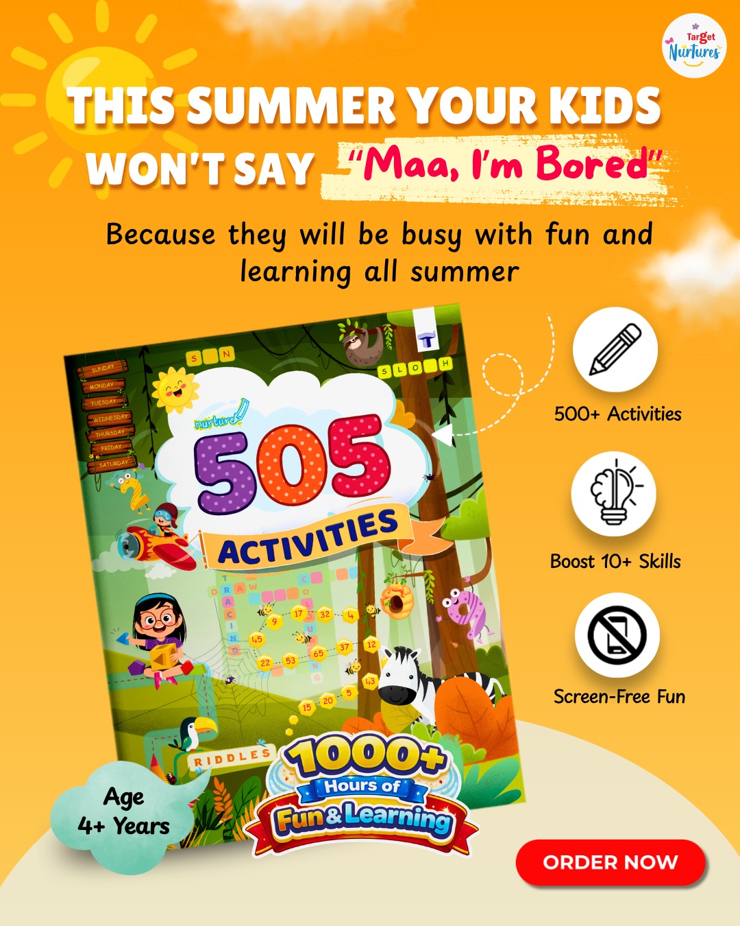 Target Publications Pvt. Ltd. Facebook ad: Fun, Learning & 500+ Activities in One Book