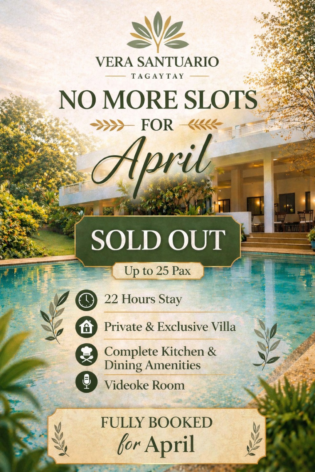 Vera Santuario Tagaytay Facebook ad