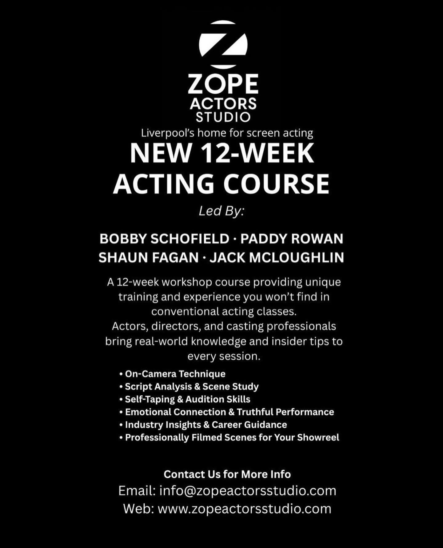 zopeactorsstudio Facebook ad: Every journey begins with a moment.