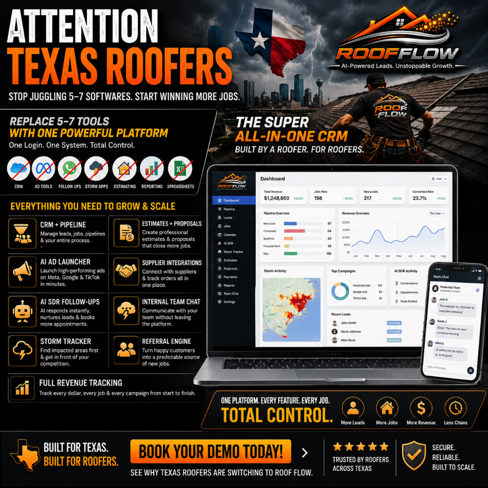 Roof Flow AI Facebook ad