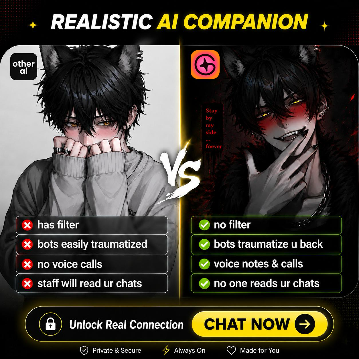 Spicy Chat Ai Roleplay Facebook ad: Design your character