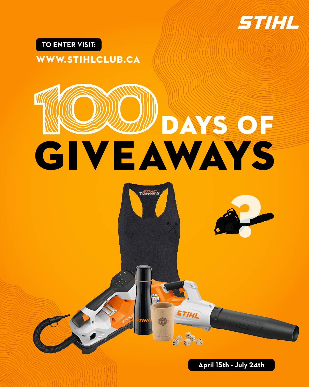 STIHL Facebook ad: Win a Limited Edition MS 500i Centennial Saw!