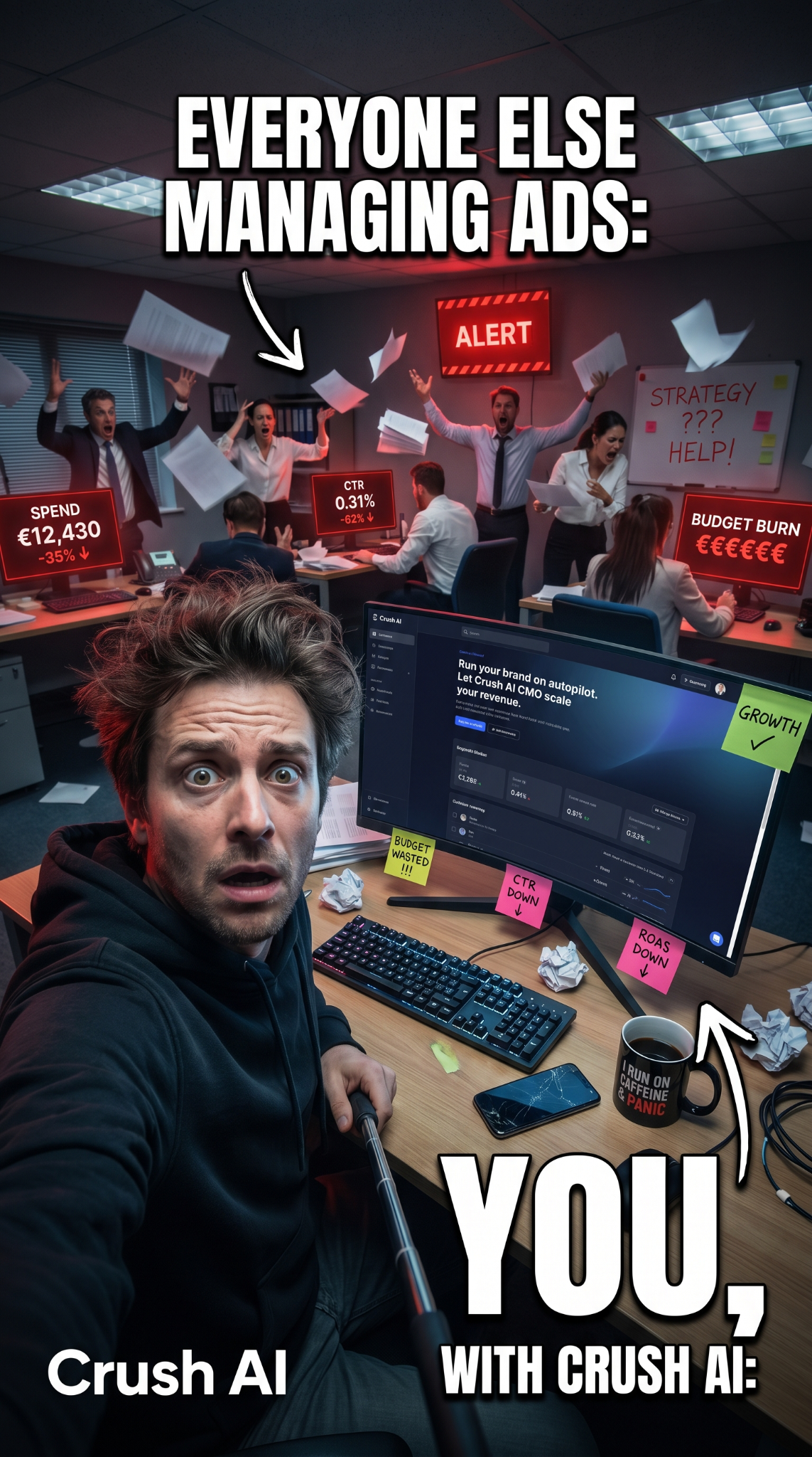 trycrush.ai Facebook ad
