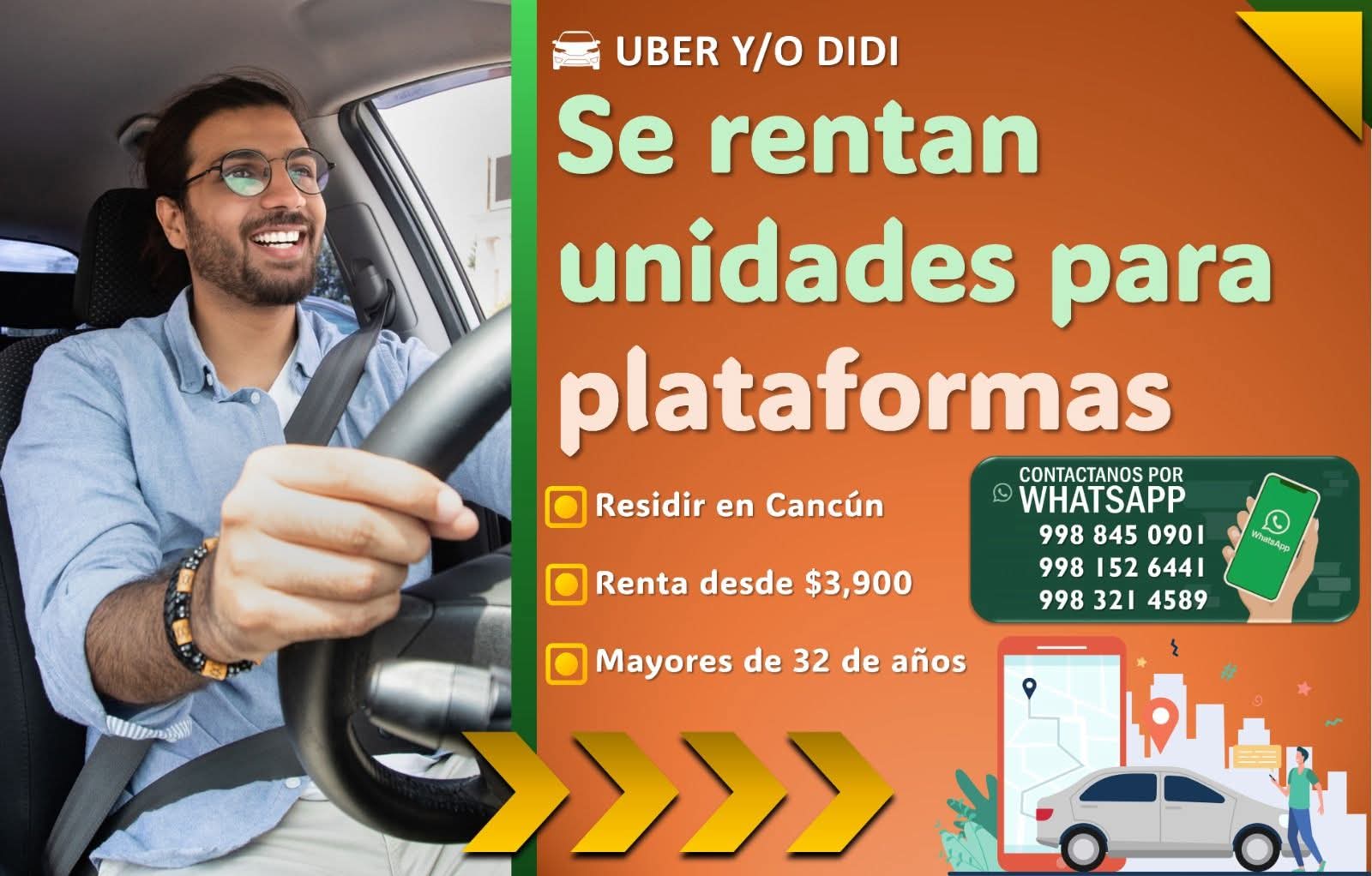 Israel Canto Facebook ad: Se renta auto para didi y uber