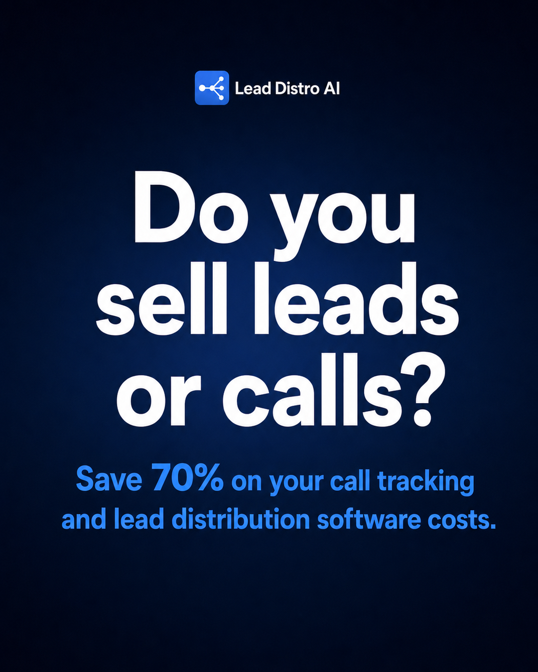 Lead Distro AI Facebook ad