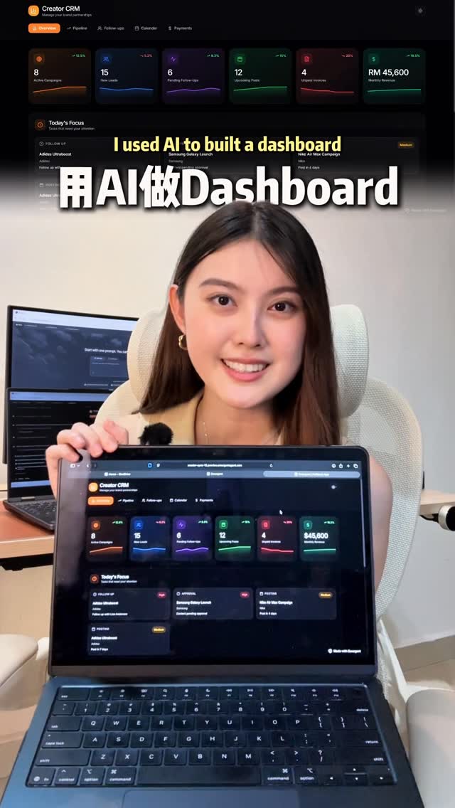Emergent Labs Facebook ad: I vibe coded a dashboard to help me…