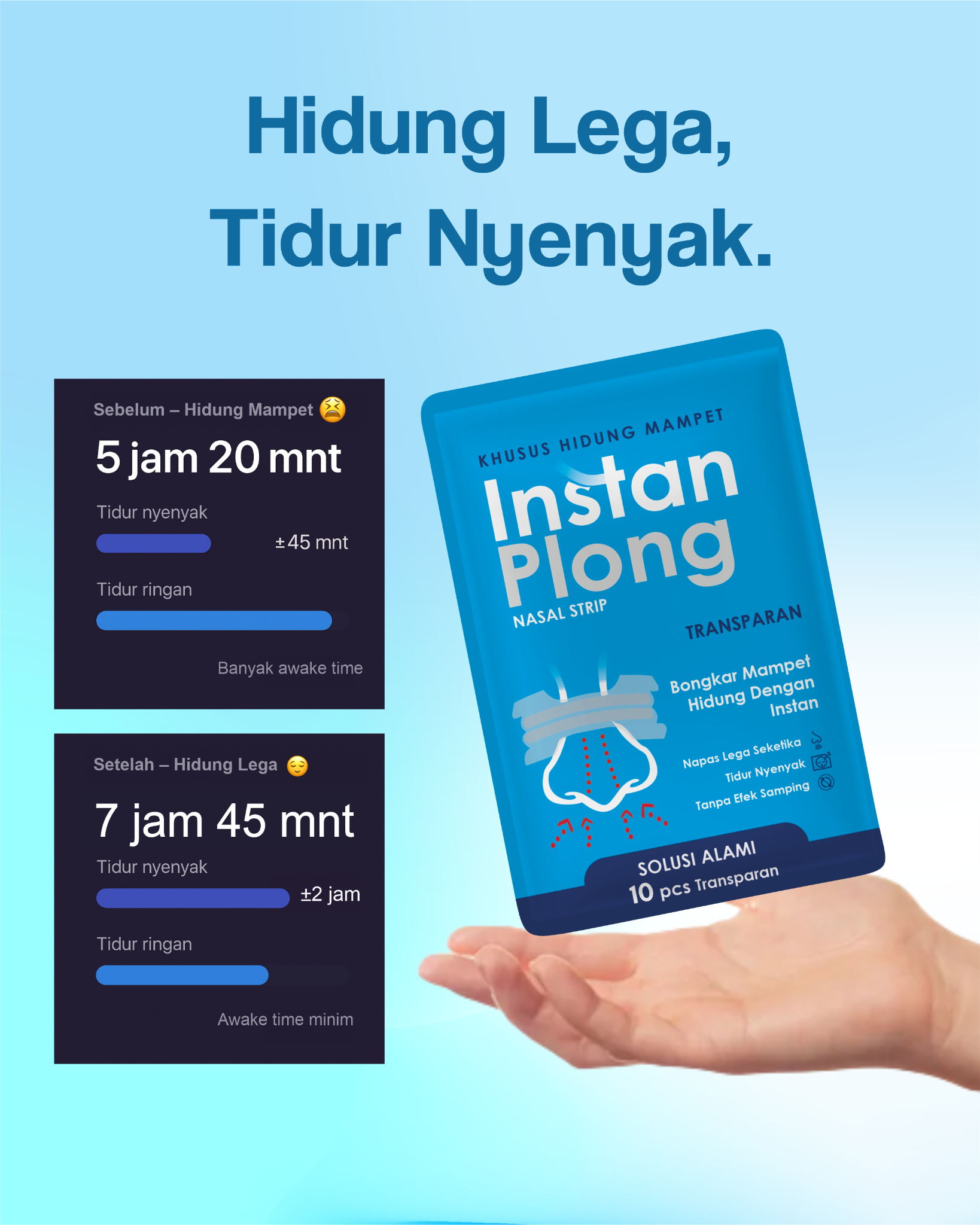Instan plong Facebook ad: Tidur Cepat Tanpa Hidung Tersumbat