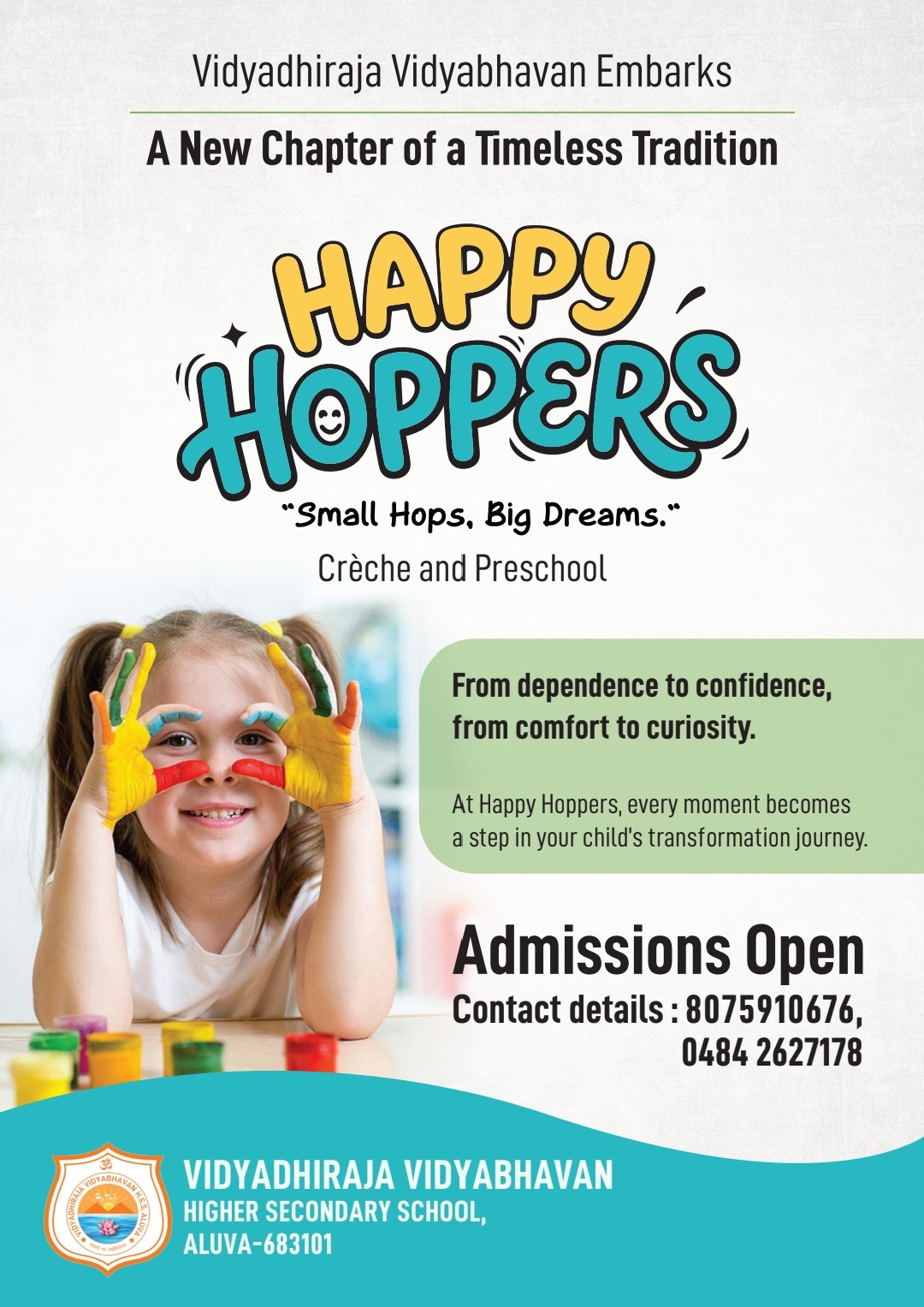 Vidyadhiraja Vidyabhavan English Medium Higher Secondary School Facebook ad: Hop into a World Where Play is the…