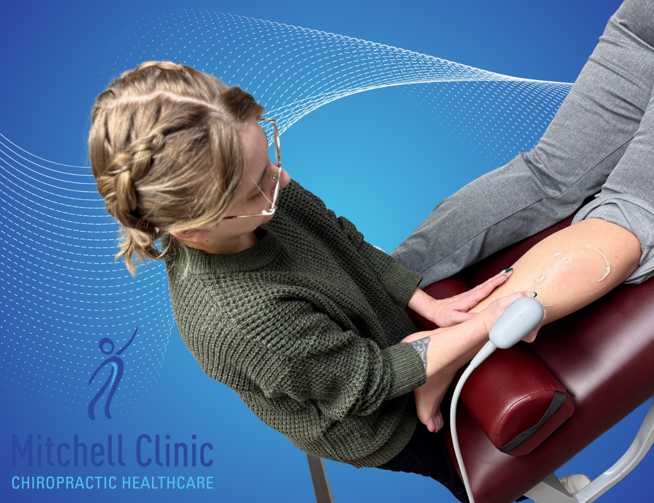Mitchell Clinic Facebook ad: Shockwave Therapy uses high-energy sound waves to target…