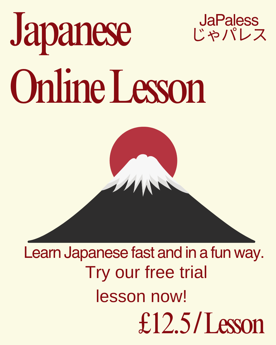 Japanese Lesson-japaless Facebook ad