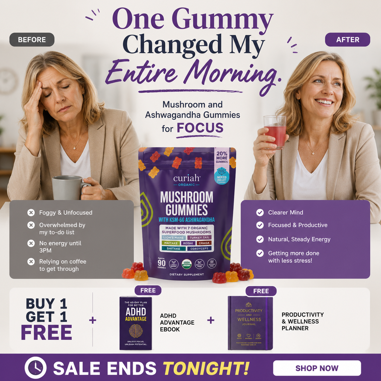 Curiah Inc Facebook ad: 10,000+ Happy Customers Buy 1 Get Free