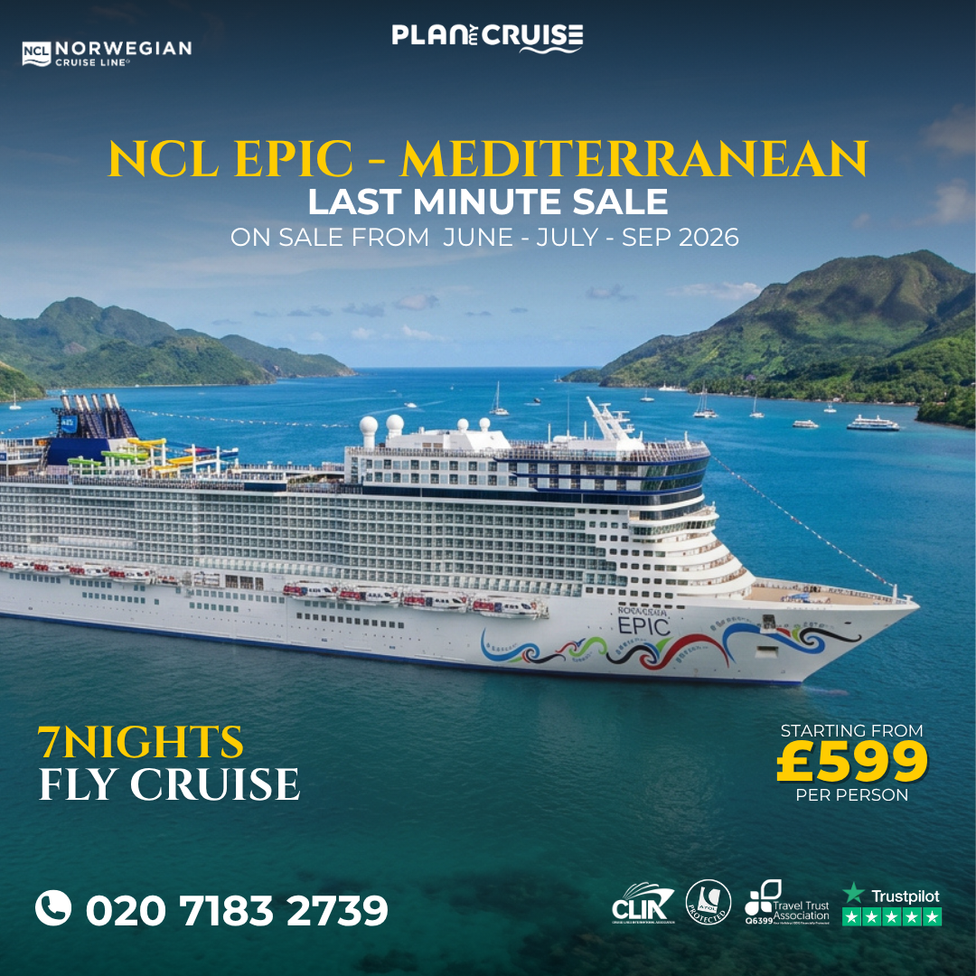 Plan My Cruise Facebook ad: NCL Epic Fly Cruise Deal