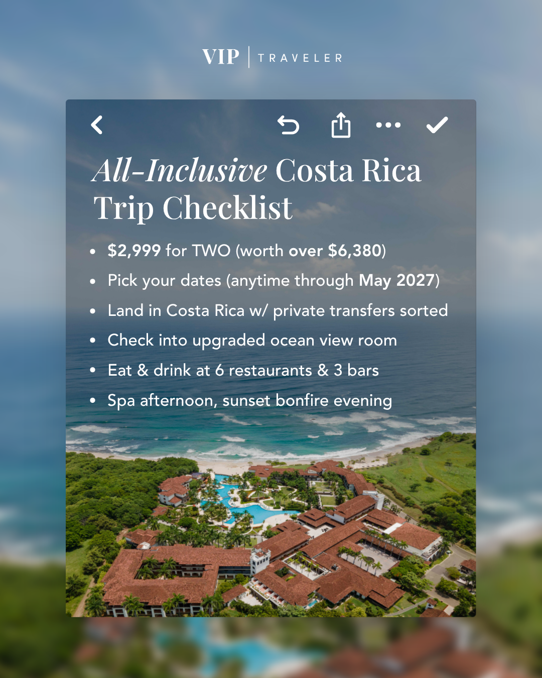 VIP Traveler Facebook ad