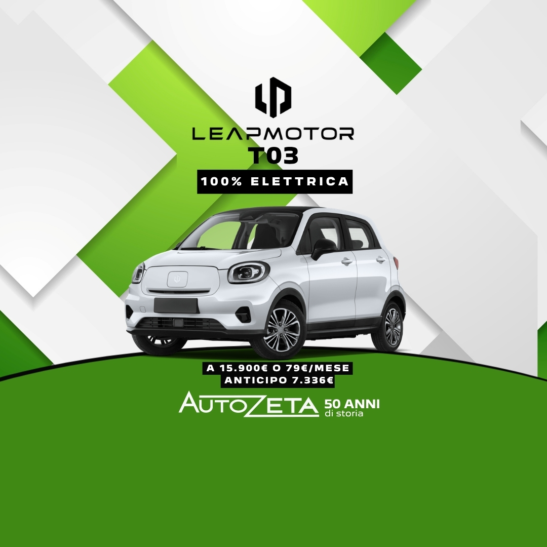 Autozeta Concessionarie Facebook ad: Nuova Leapmotor T03 100% elettrica