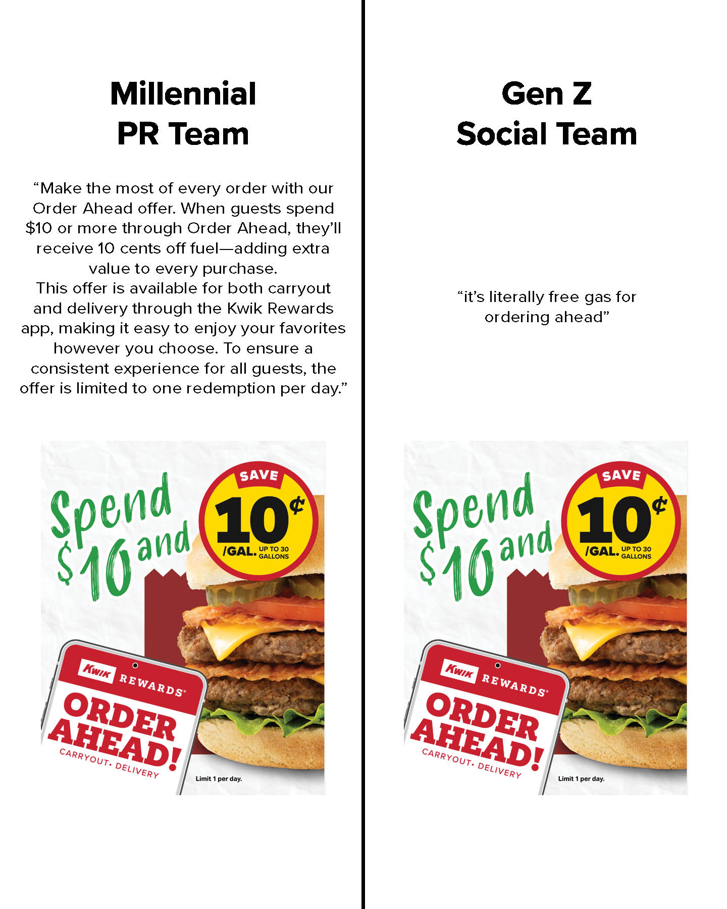 Kwik Trip Facebook ad