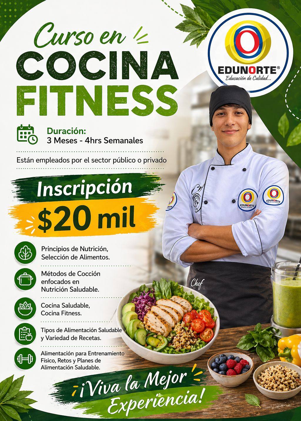 Edunorte Gastronomía CTG Facebook ad: 𝗠𝗔𝗧𝗥𝗜́𝗖𝗨𝗟𝗔𝗧𝗘 𝗬𝗔!