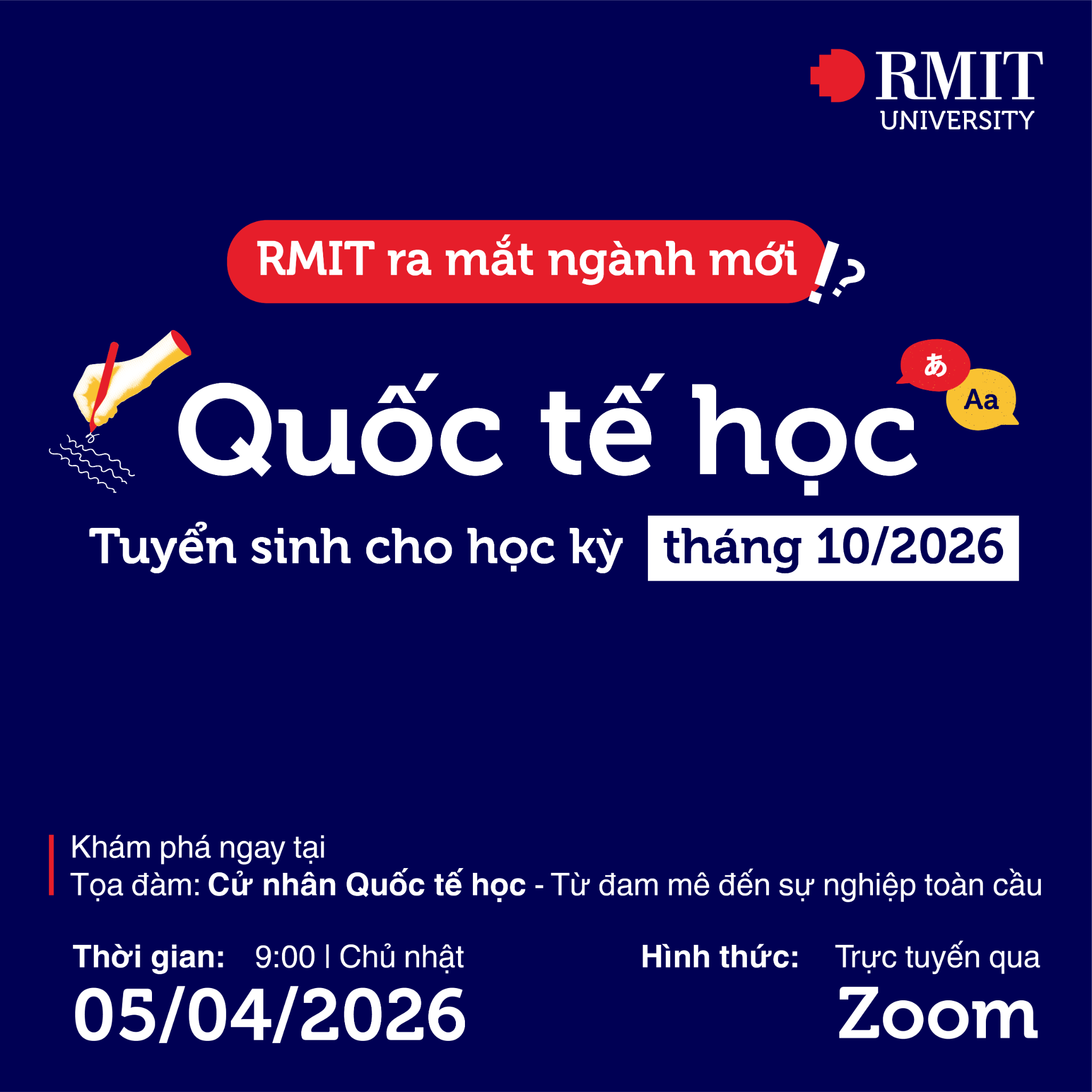 RMIT & Sinh viên tương lai Facebook ad: Ngành học mới RMIT 2026