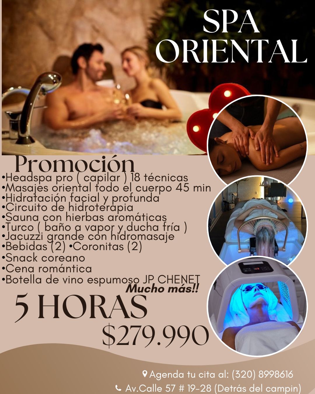 Sakura Zen Spa Facebook ad: PLAN PERFECTO DIA DE LA MUJER SPA 5…