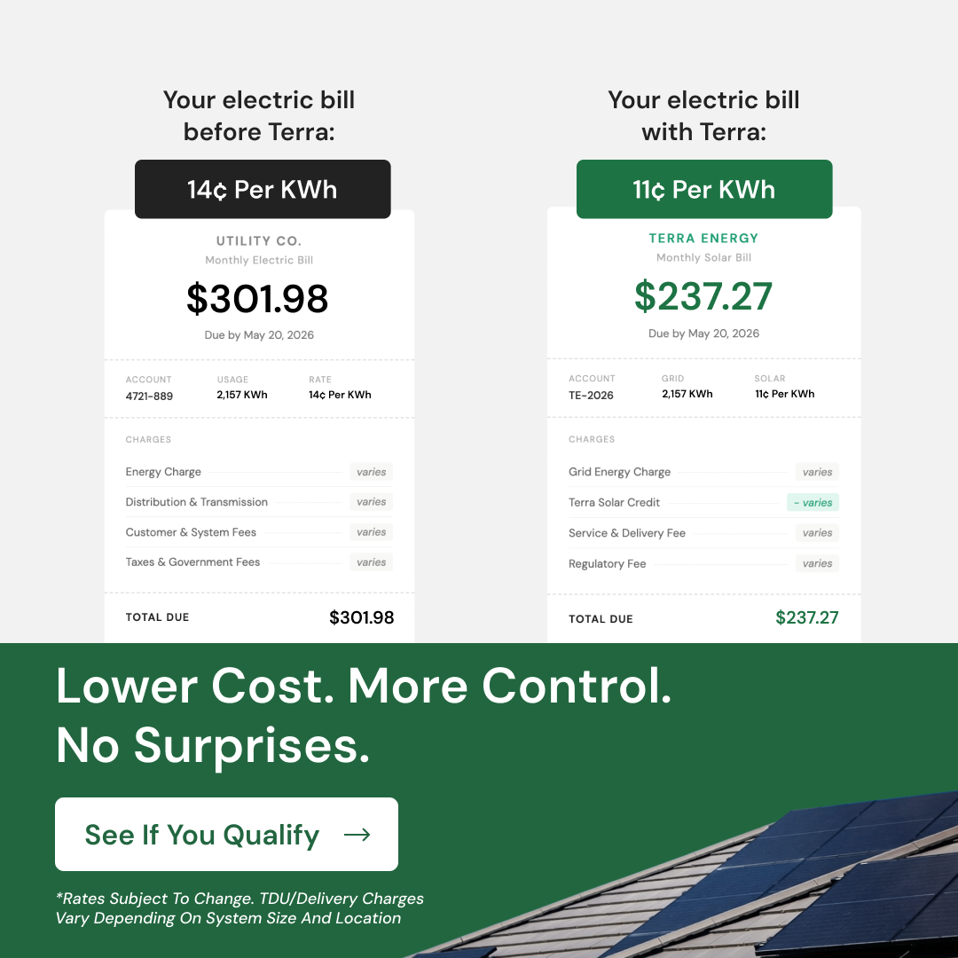 Terra Energy US Facebook ad: Your Electric Bill Doesn’t Have to Keep Going Up