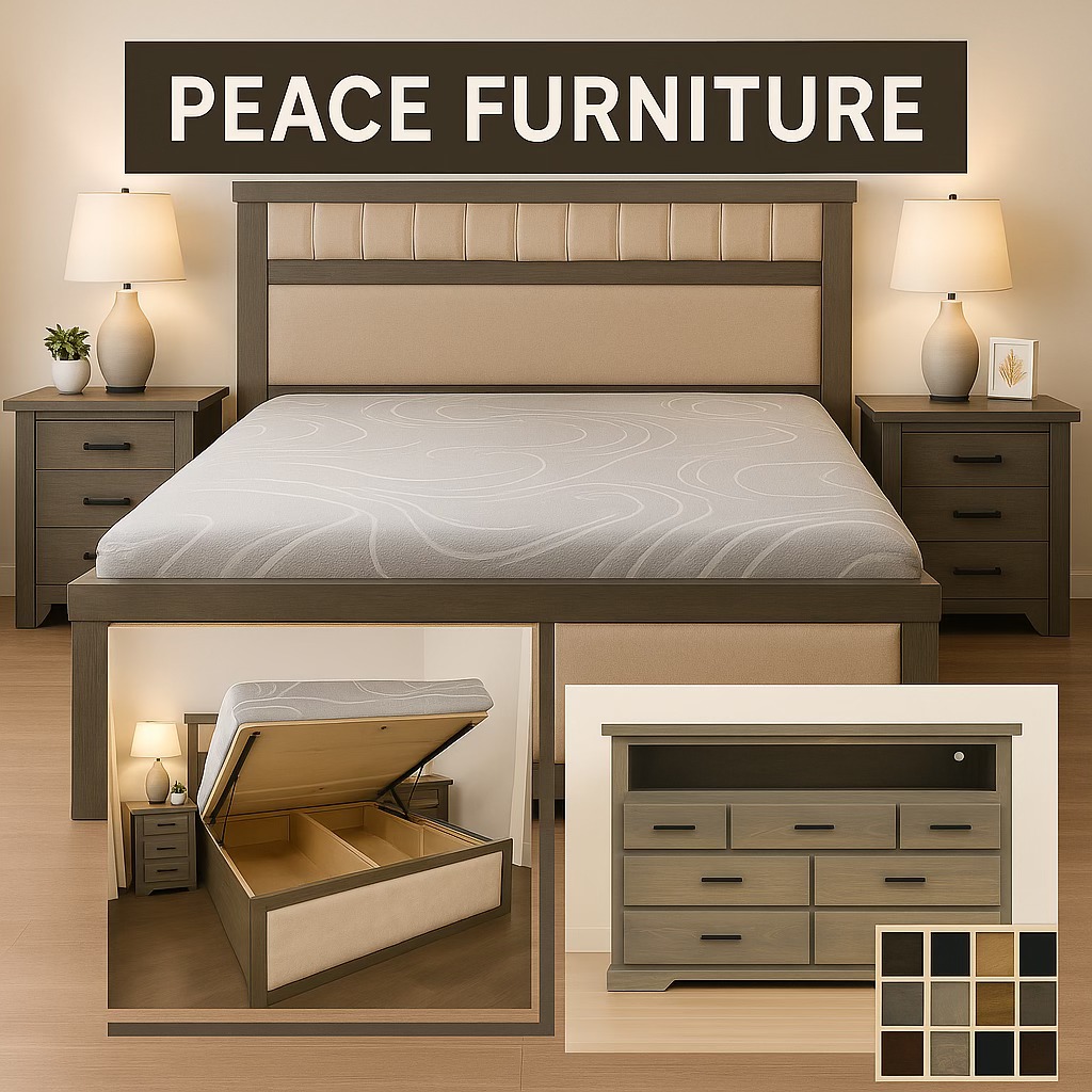Deepak Sharma Facebook ad: Designer Storage Bed - Hydraulic Lift-up - Canadian Made