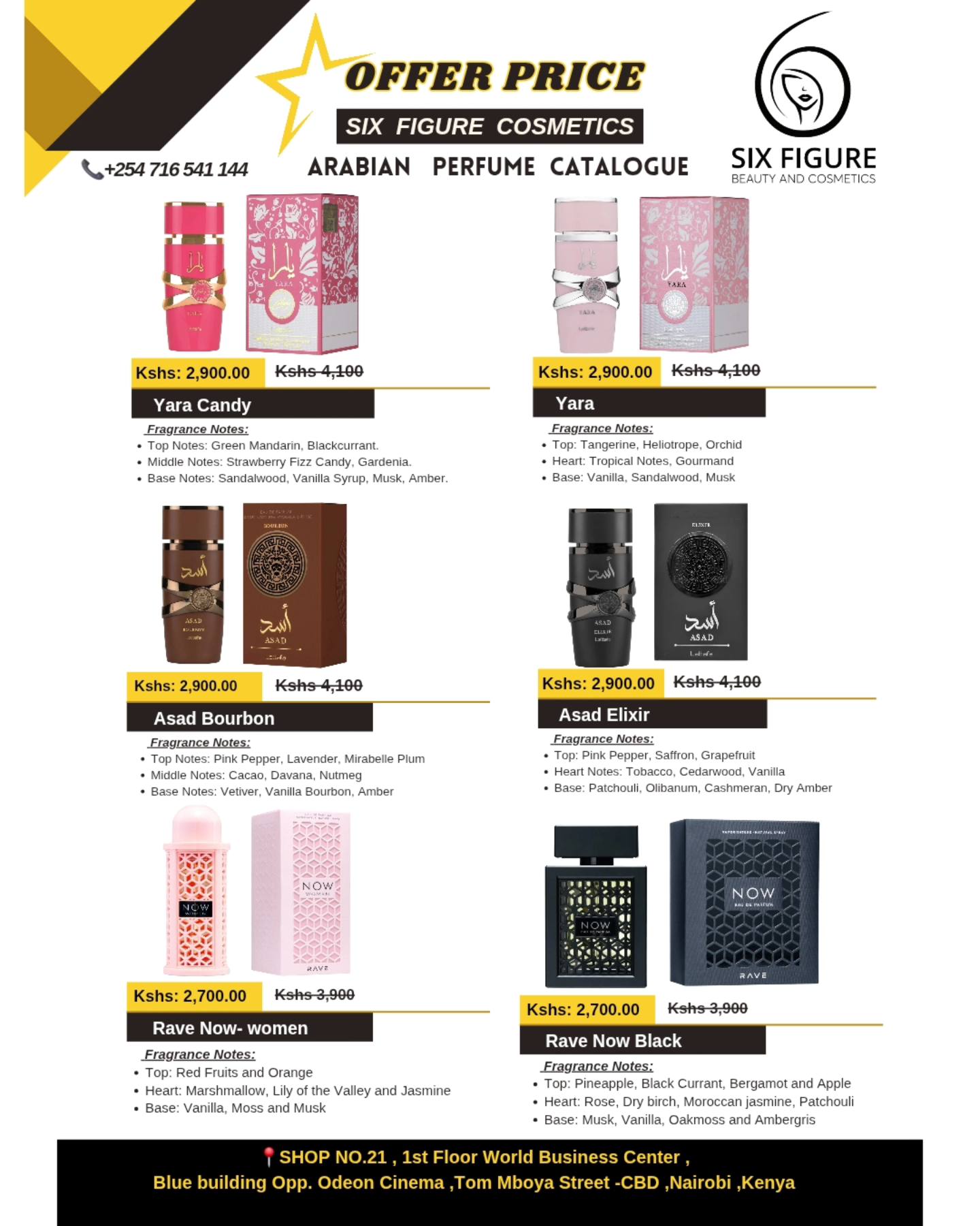 Six Figure Cosmetics Facebook ad: Arabian Perfume Now Available - 0717 514 177