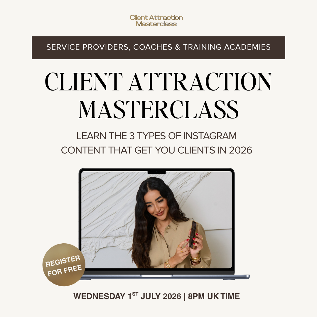 Anna Khanna LTD Facebook ad: Free Instagram Training to Get You Fully Booked in 2026…