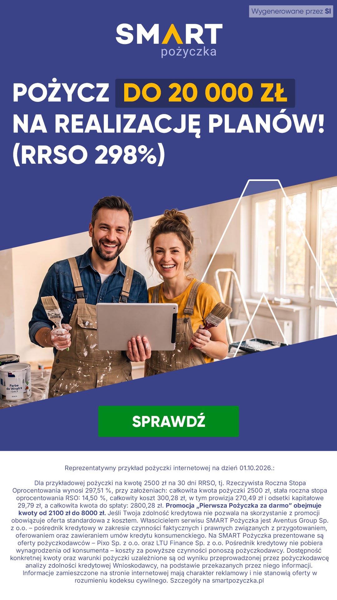 Smartpożyczka.pl Facebook ad: Twój partner w realizacji planów!