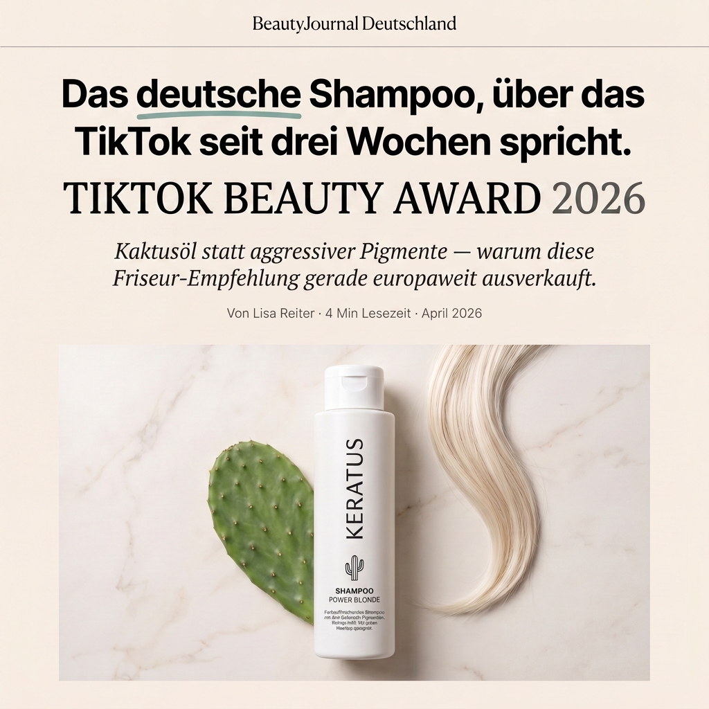 Keratus Facebook ad: Verliere dein Blond nicht mehr zwischen den Terminen