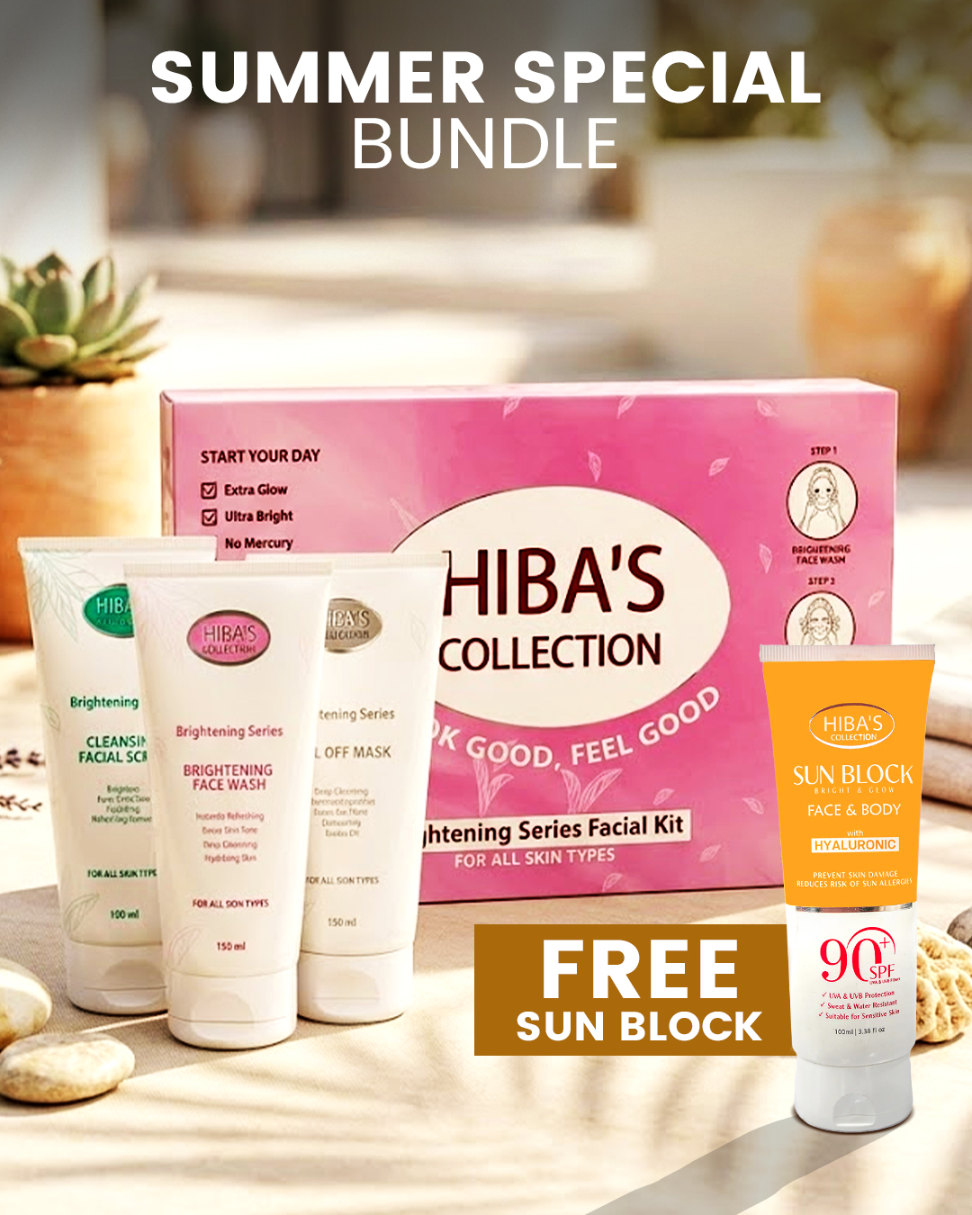Hibas Collection Facebook ad: Still Thinking? Your Glow Awaits