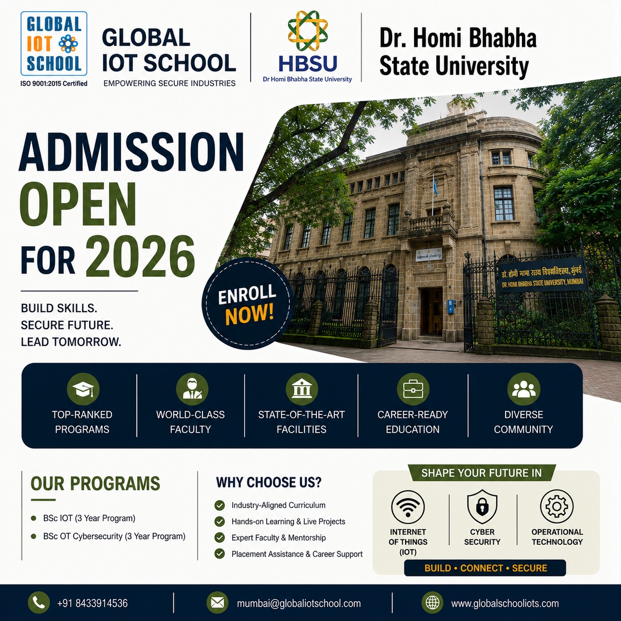globaliotschool Facebook ad: Admissions Open for 2026!
