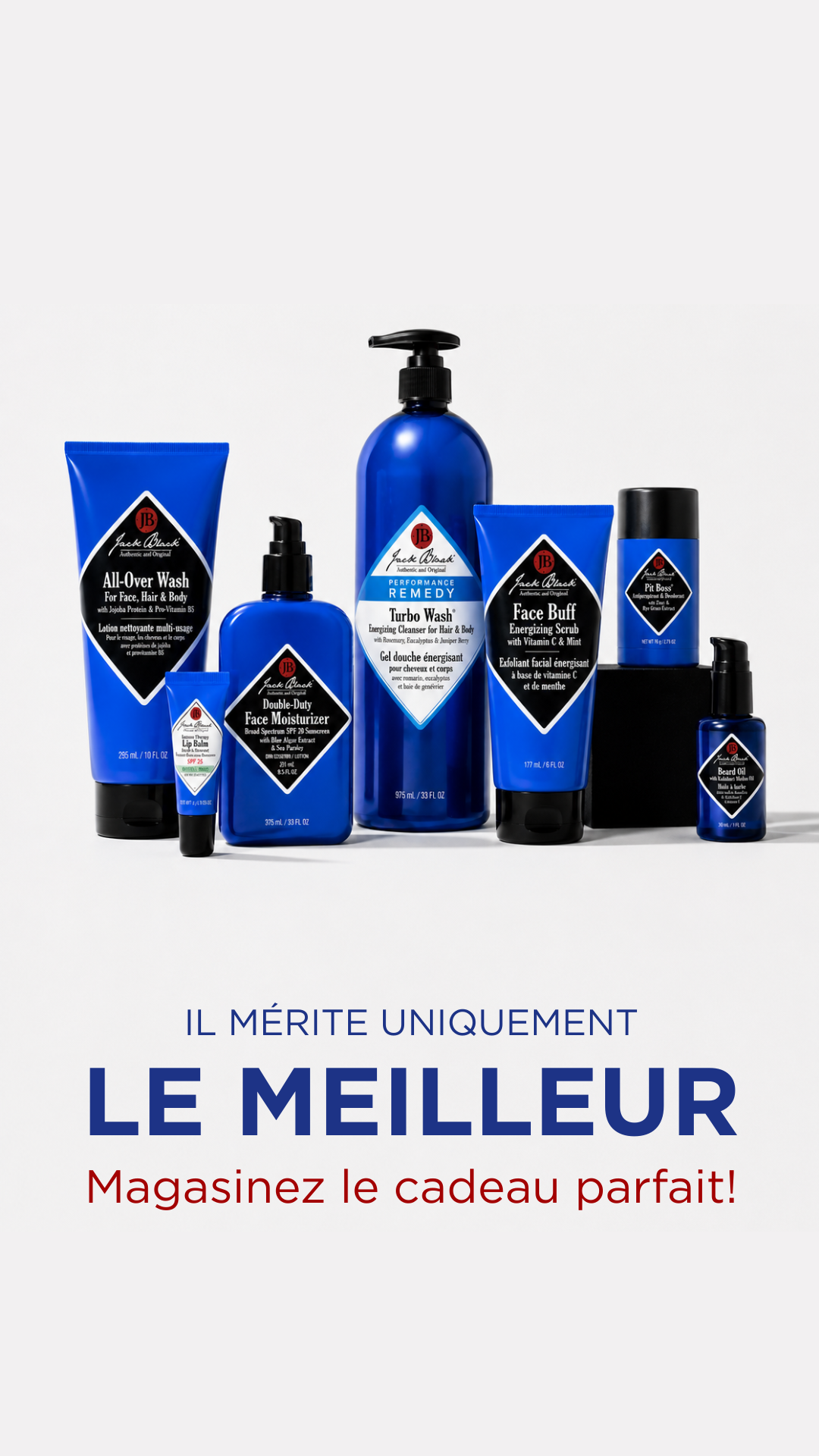 Jack Black Men's Skincare Canada Facebook ad
