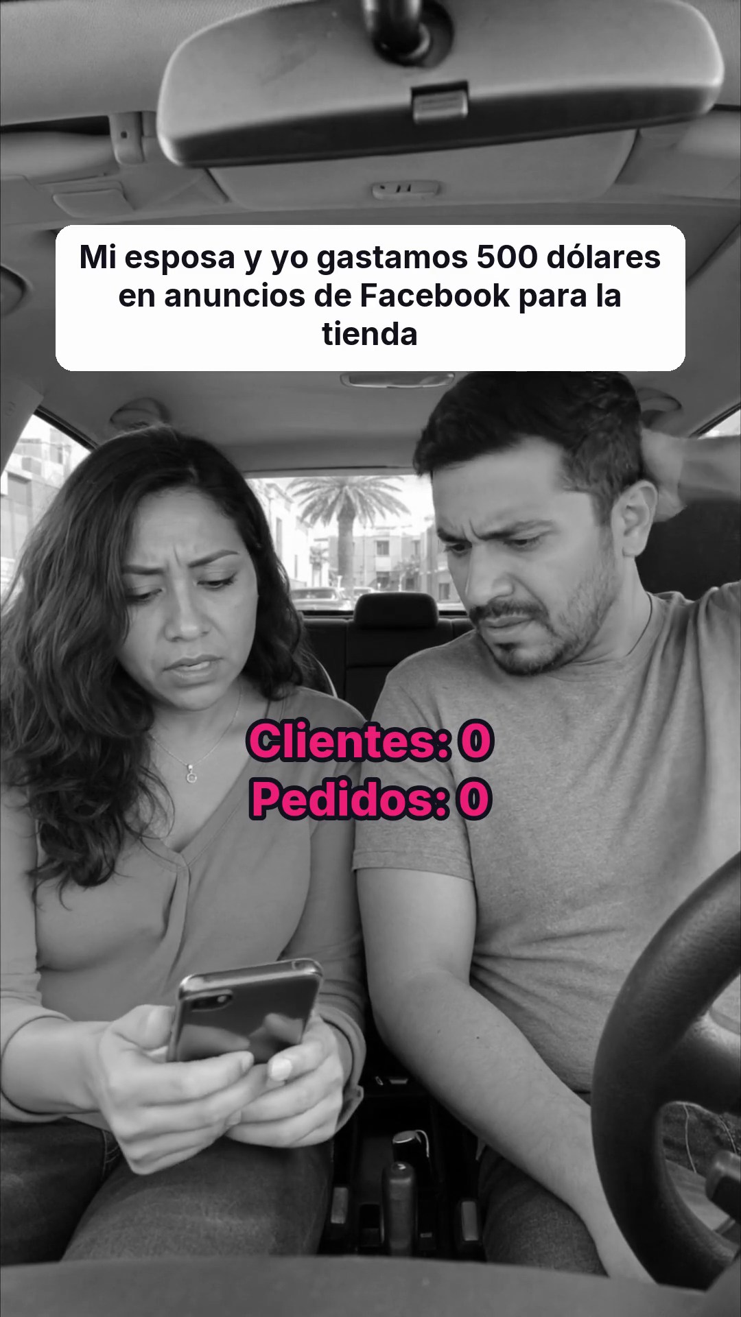trycrush.ai Facebook ad: 500 dólares en anuncios, 0 pedidos. Luego 65 en 4 días.