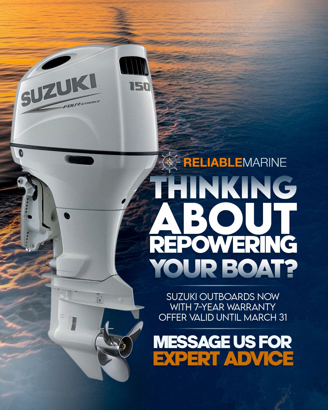 Reliable Marine LLC Facebook ad: Chat in Messenger
