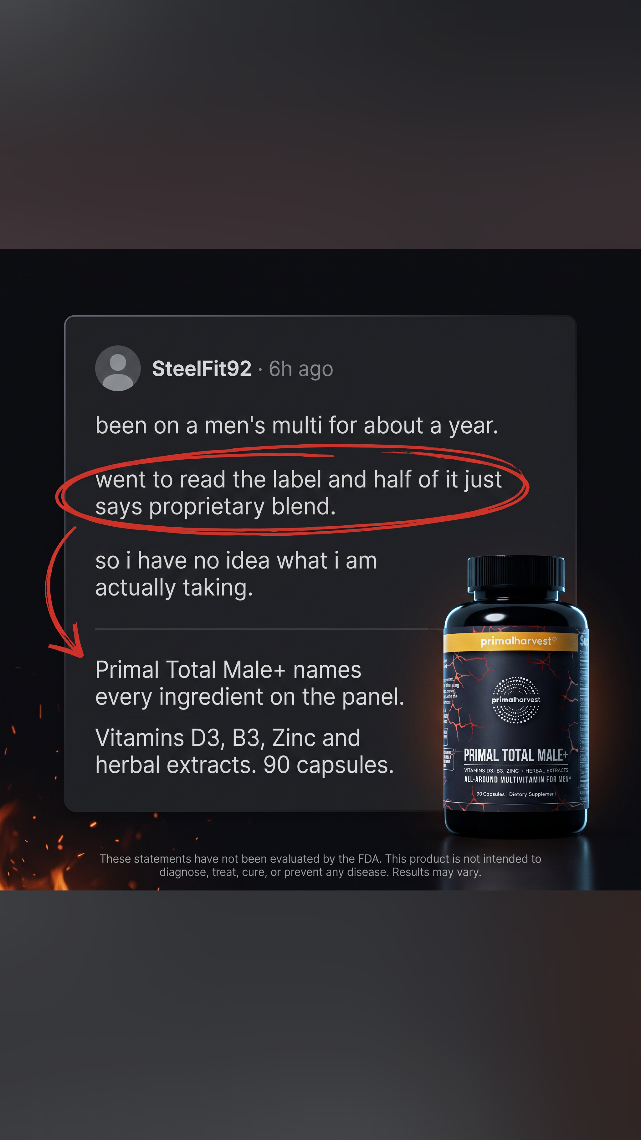 Primal Harvest Facebook ad: Support Healthy Hormone Levels