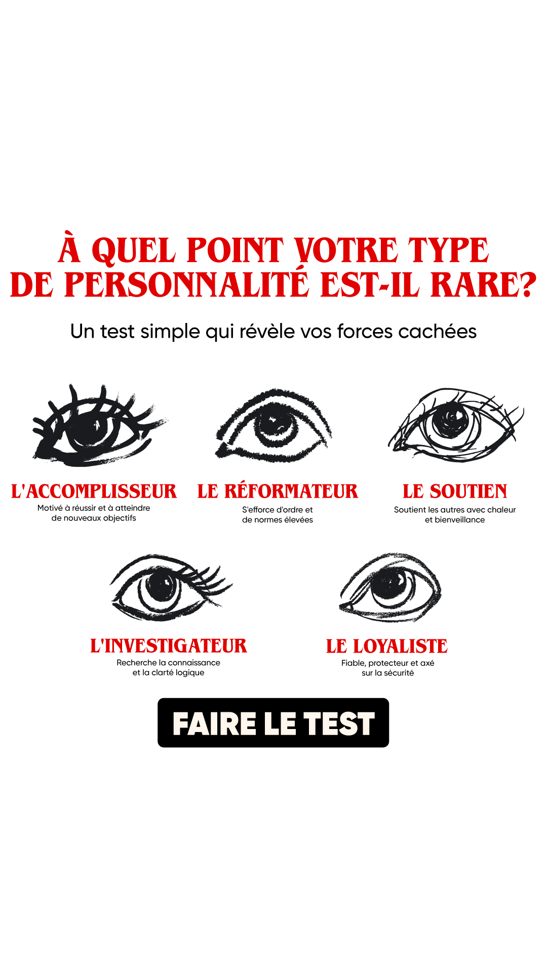 Personality Type Facebook ad