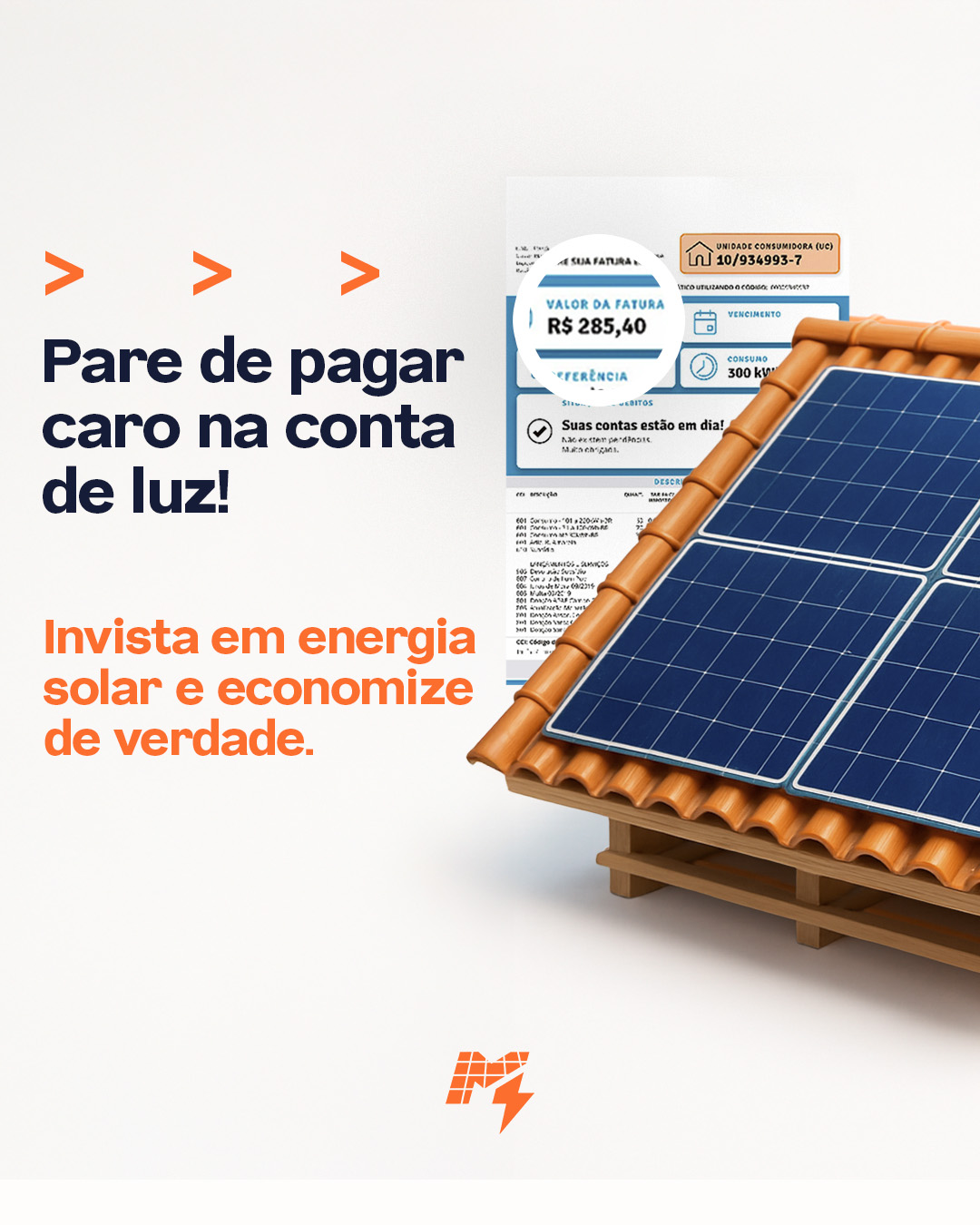 Montesolar Facebook ad: Chegou a hora de parar de pagar caro…