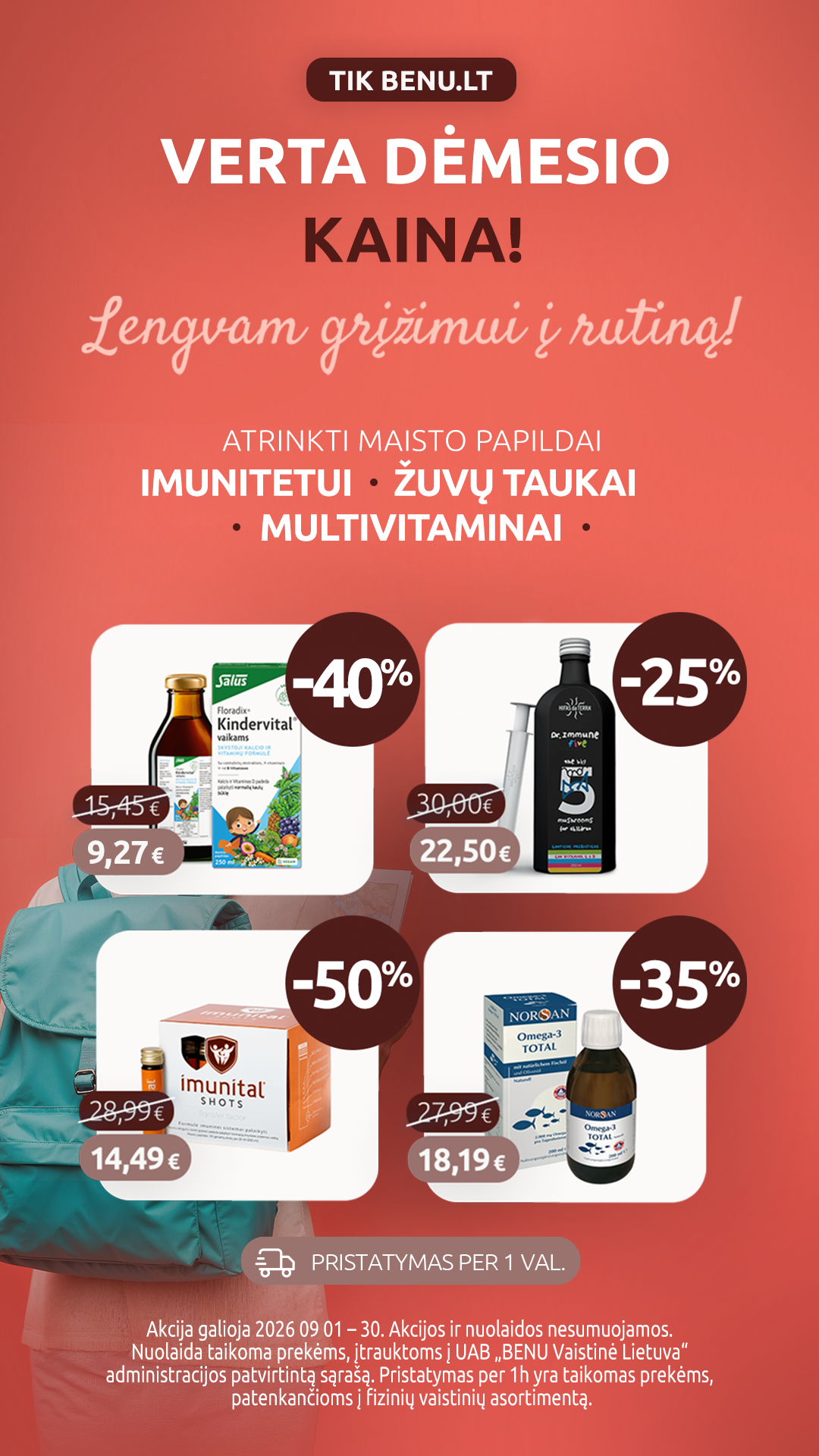 BENU Vaistinė Facebook ad: Apsipirk benu.lt