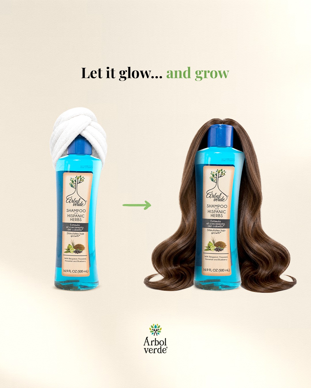 Árbol Verde USA Facebook ad: Give your hair the natural care it deserves.