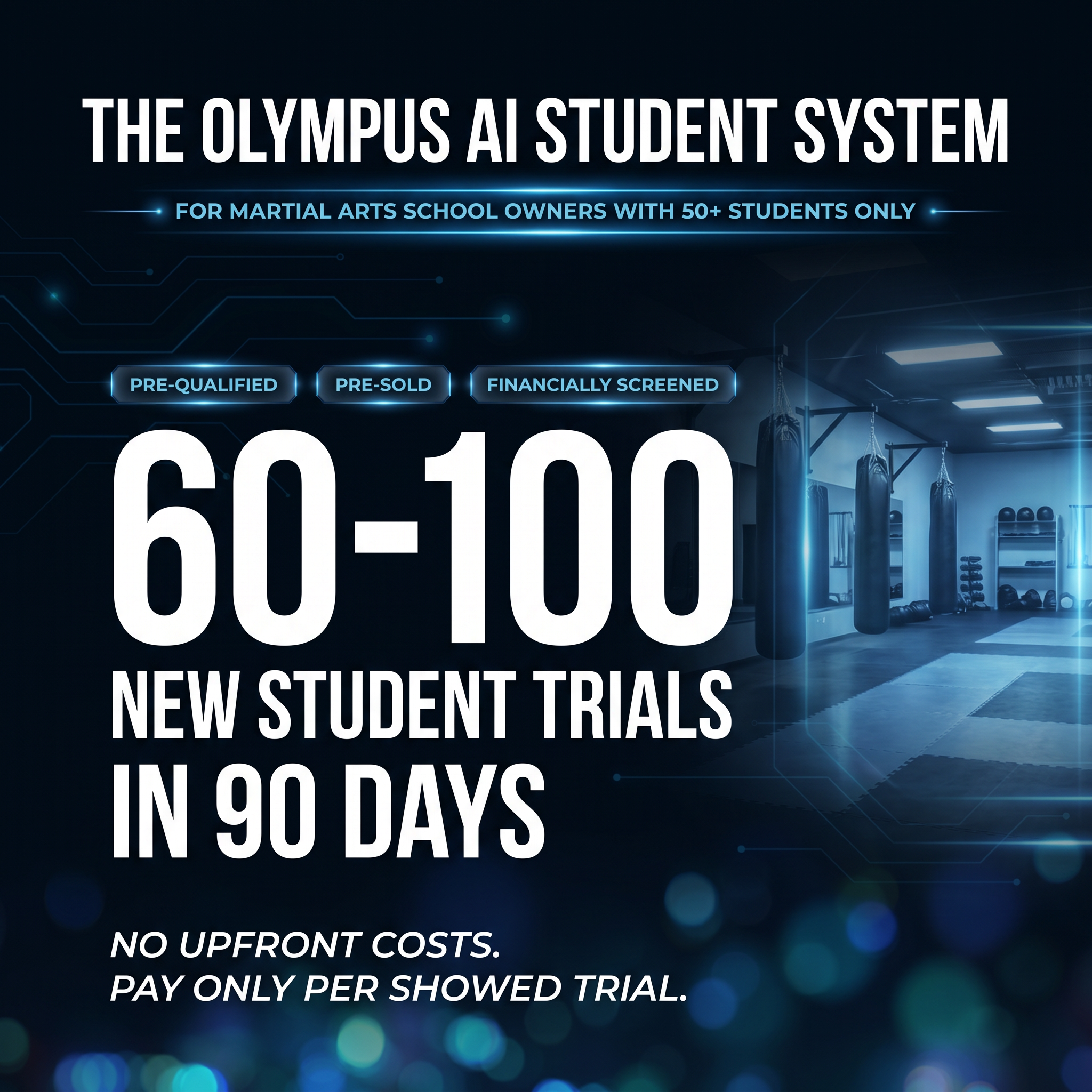 Olympus Acquisition Facebook ad: For Martial Arts Schools ONLY