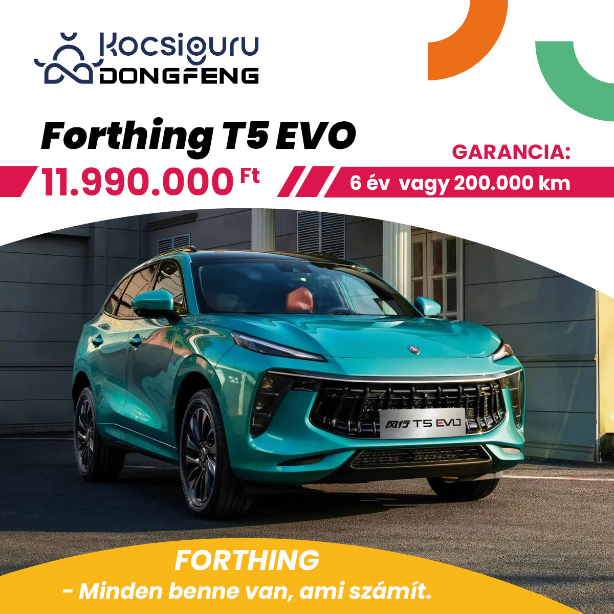 KocsiGuru Facebook ad: Foglalj időpontot tesztvezezetésre