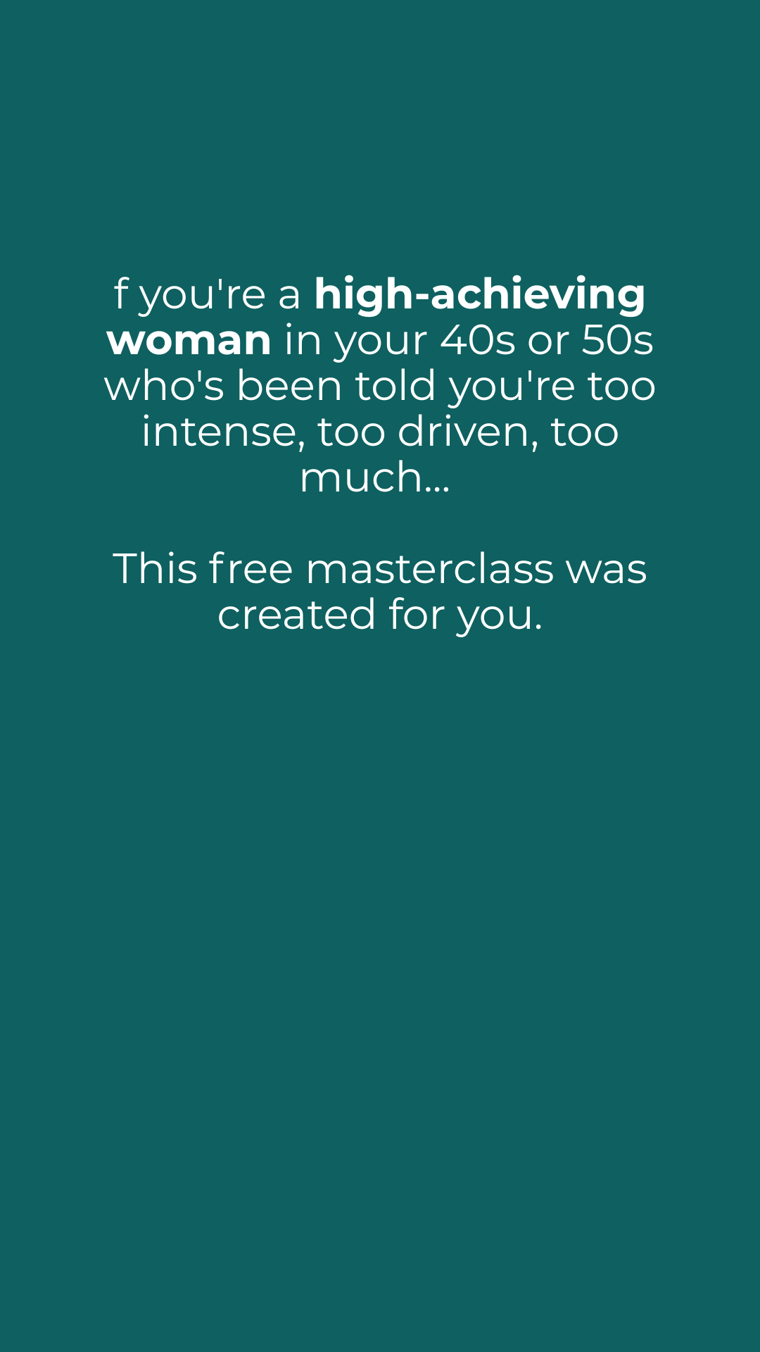 The Sovereign Legacy Group Facebook ad: Free Live Masterclass, July 30