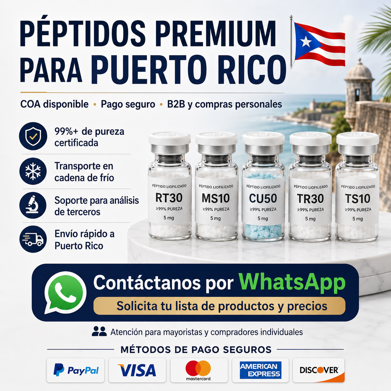 Peptide Wholesale Factory Facebook ad from Aug 7, 2026