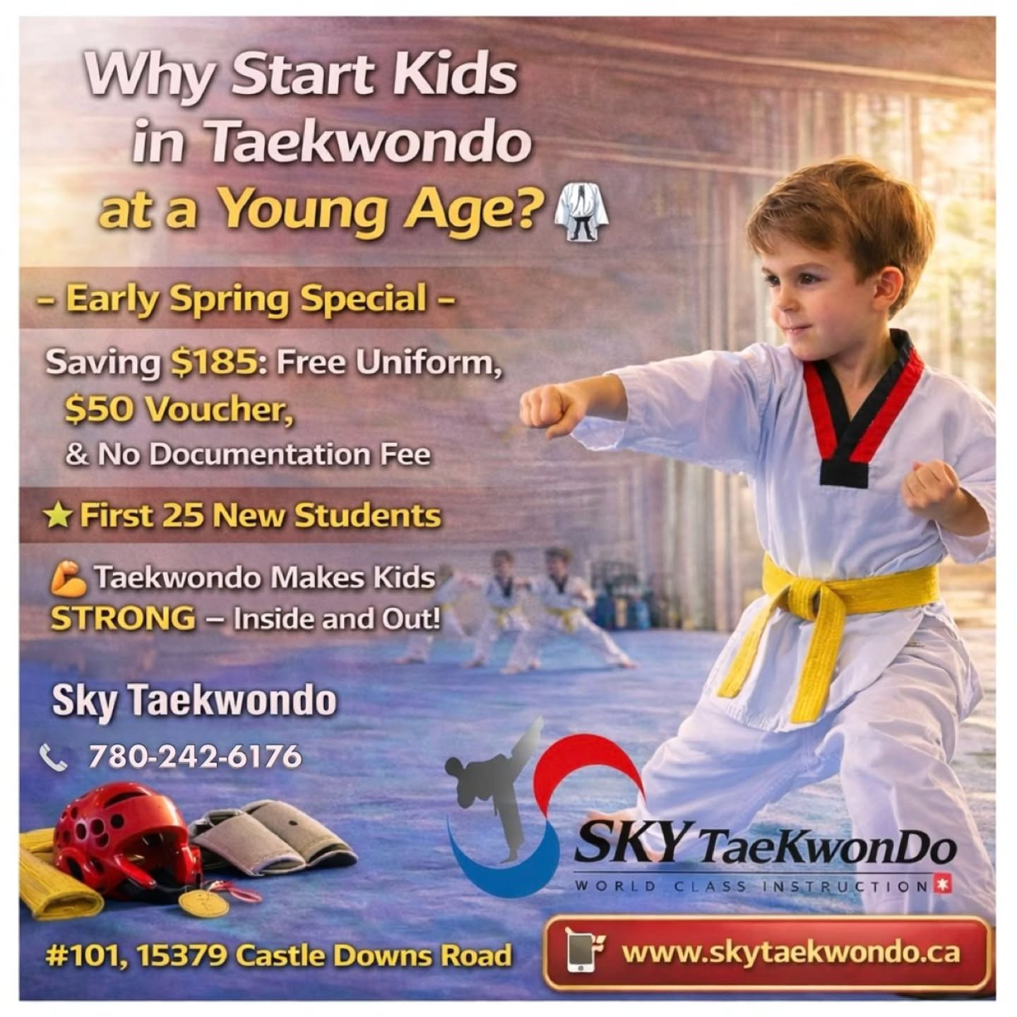 SKY Taekwondo Alberta Facebook ad