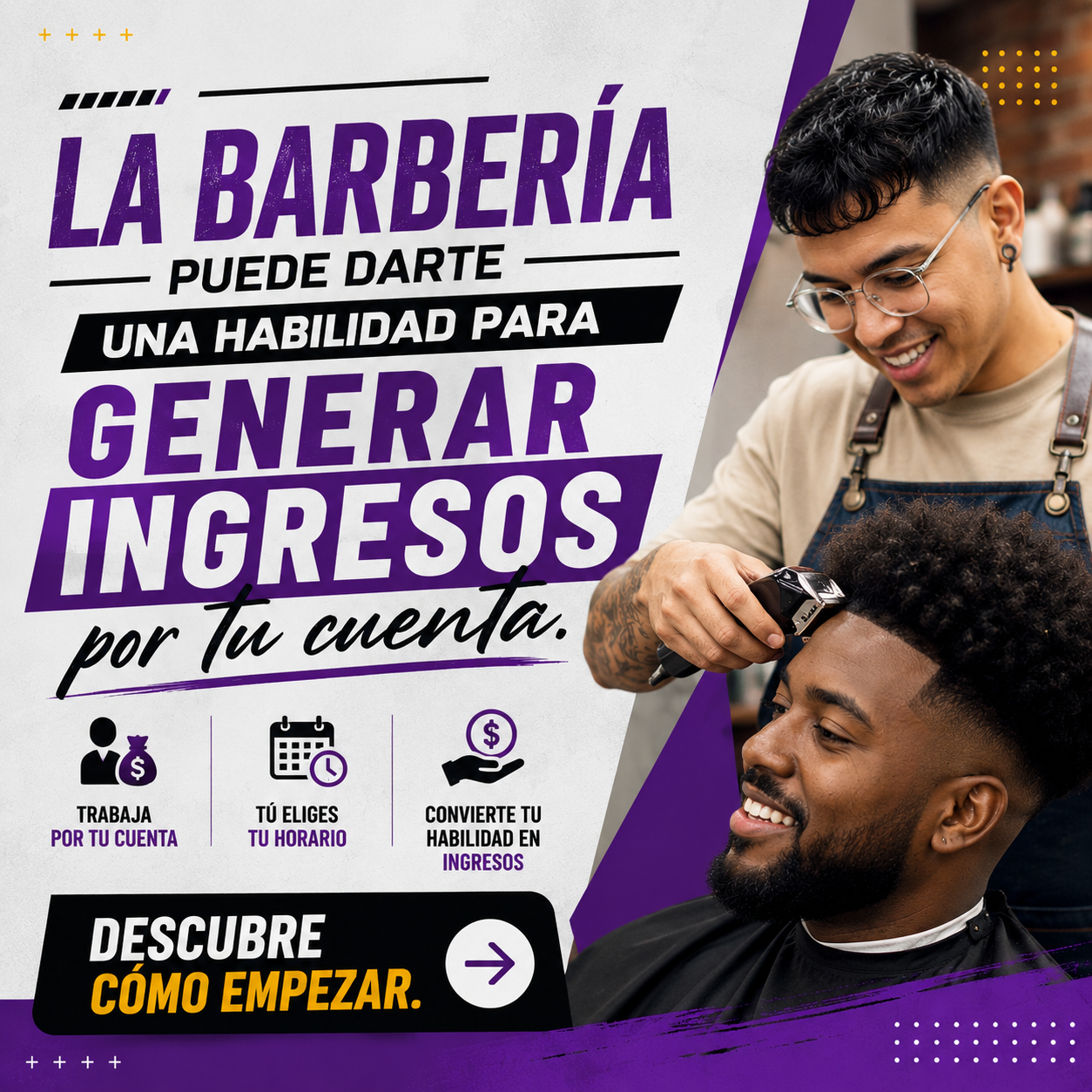 Gestión del Tiempo y Productividad Facebook ad: Genera ingresos con la barbería