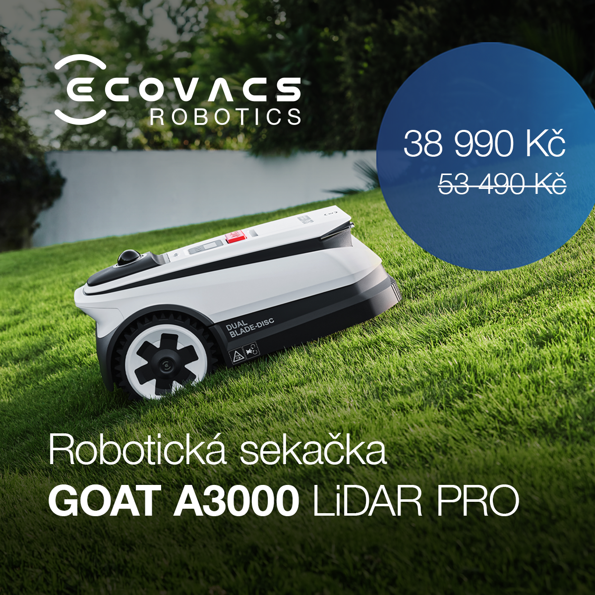 Ecovacs Czechia Facebook ad: GOAT A3000 LiDAR PRO
