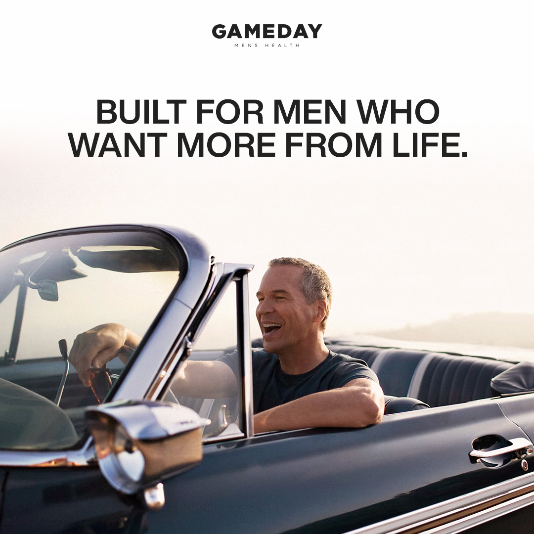 Gameday Men's Health Facebook ad: Get Back In The Game!