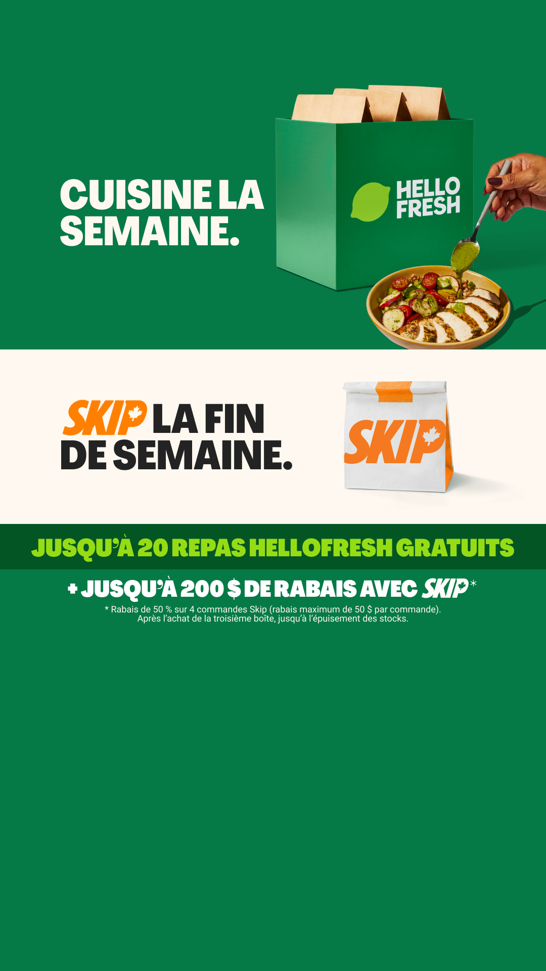 HelloFresh Facebook ad