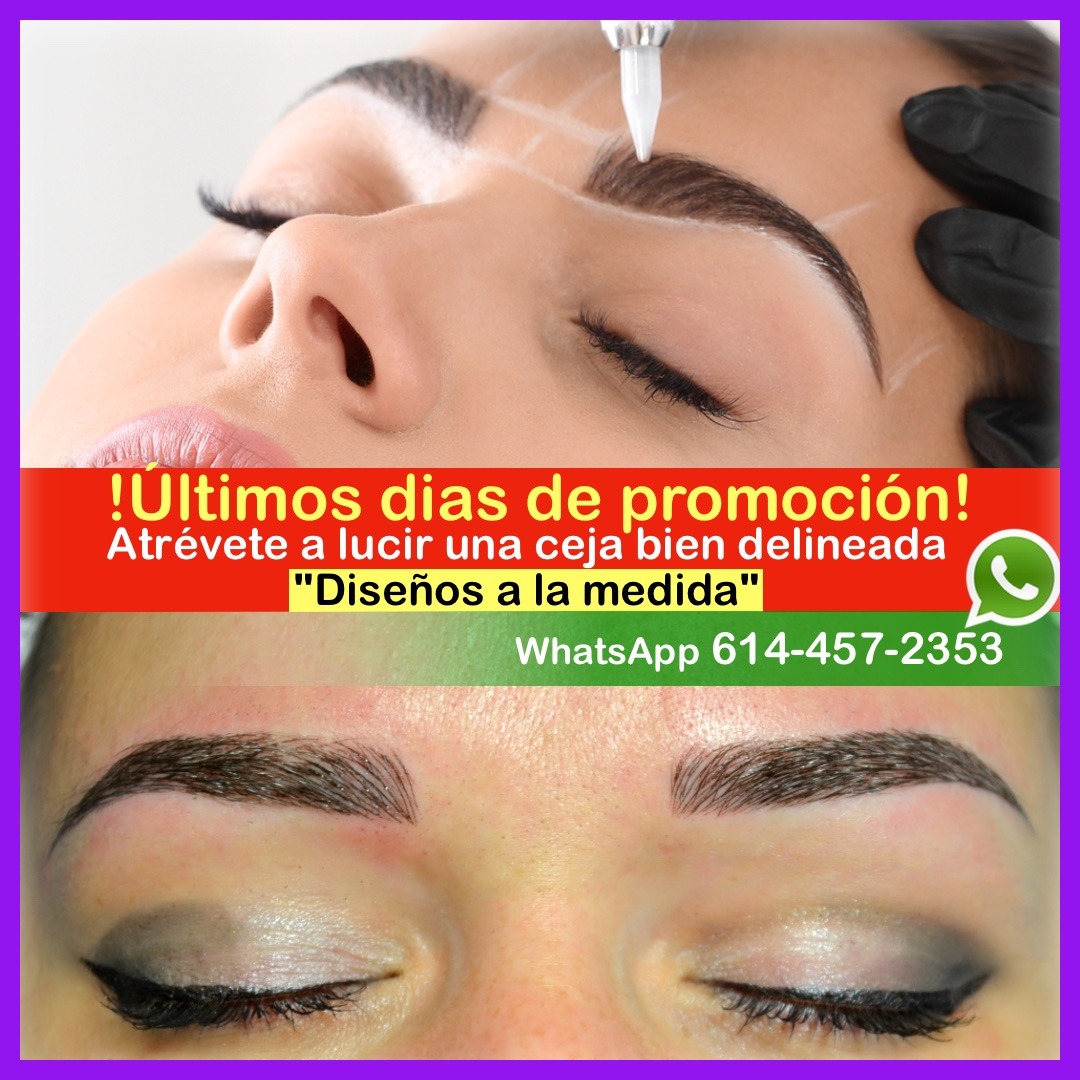 Delineado permanente de cejas en chihuahua Facebook ad: Info y precios ->