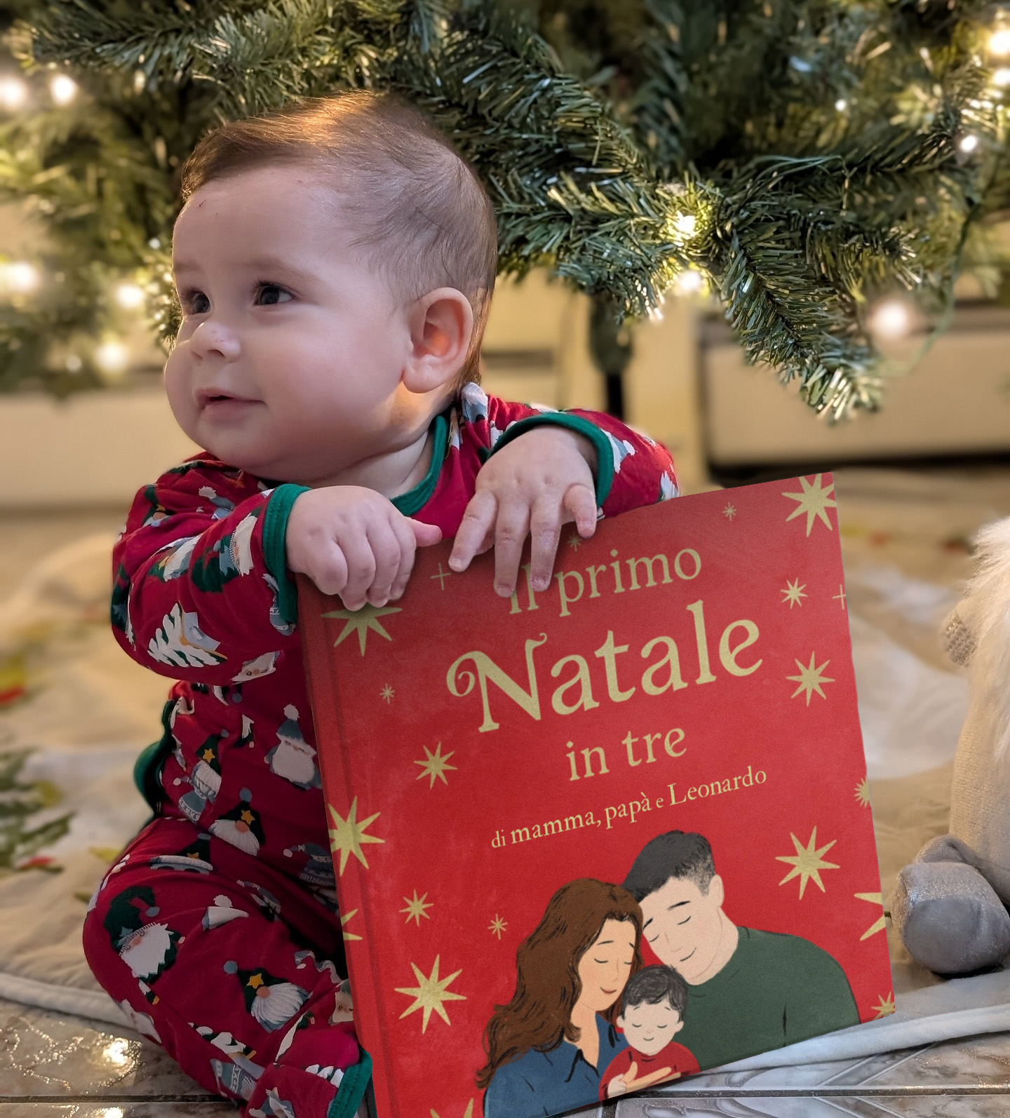Wonderbly Facebook ad: Una storia di Natale per una nuova famiglia.