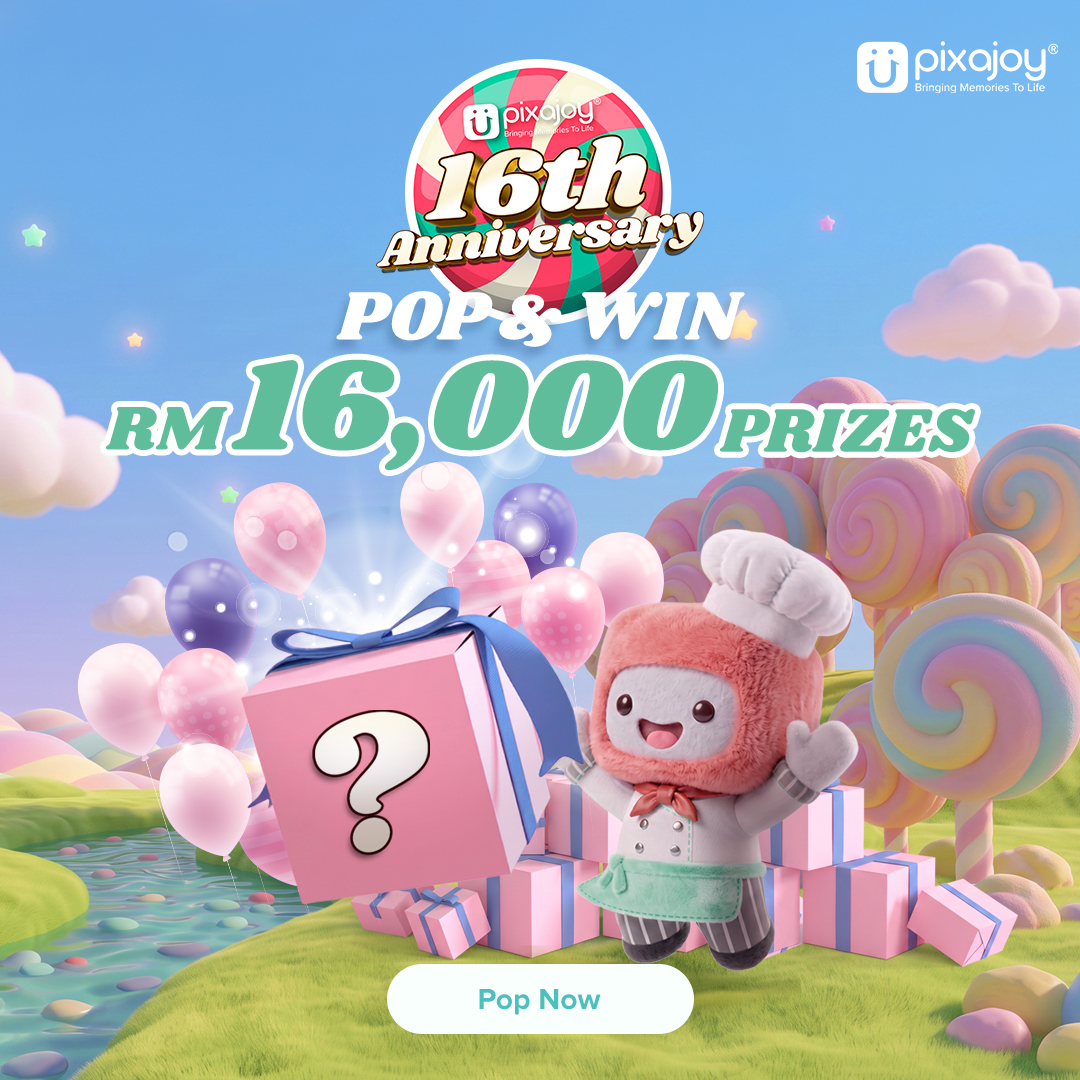 Pixajoy Photobook Facebook ad: JOIN NOW & WIN BIG